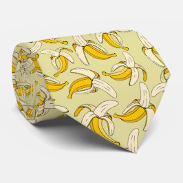 Funky Trendy Tropical Banana Gemustert Krawatte