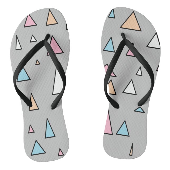 Funky Triangle Pastellfarben Flip Flops (Fußbett)
