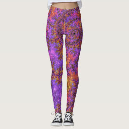 Funky Trippy Colorful Vibranaling Fraktal Leggings