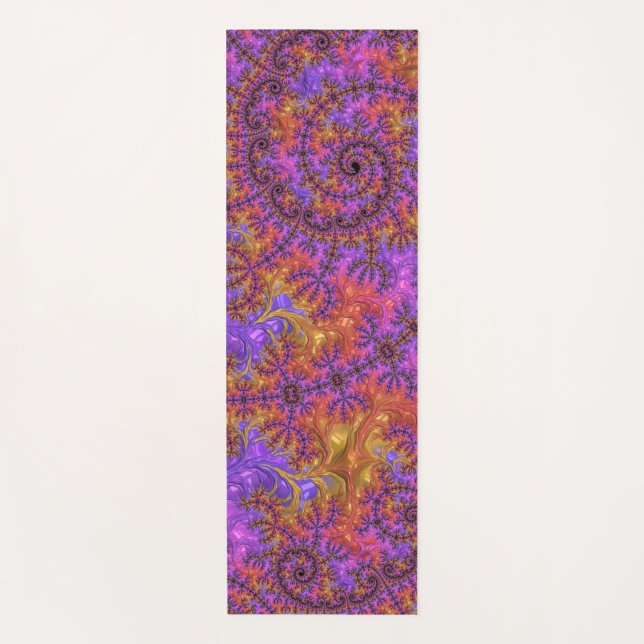 Funky Trippy Colorful Vibranaling Fraktal Yogamatte (Vorderseite)