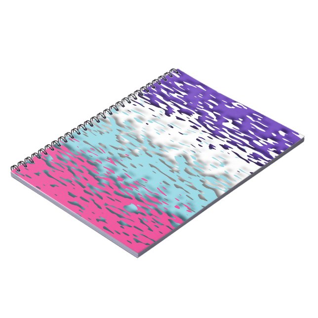 Funky Trippy Ripply Groovy Multisexuelle Pride-Fla Notizblock (Linke Seite)