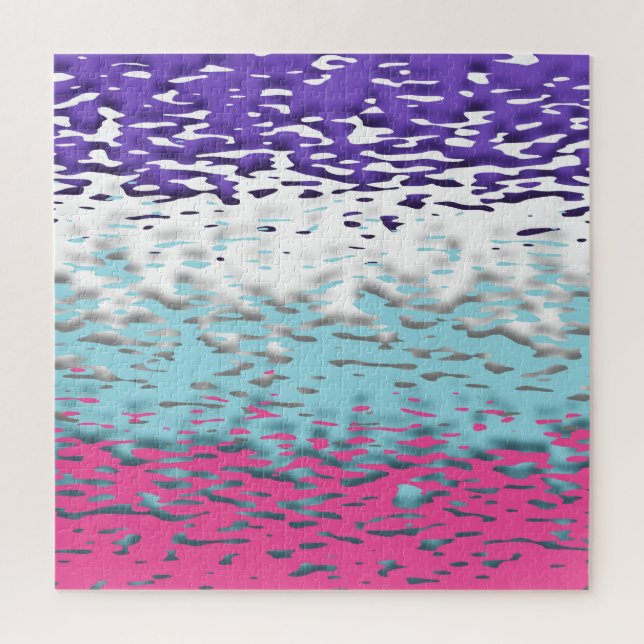 Funky Trippy Ripply Groovy Multisexuelle Pride-Fla Puzzle (Vertikal)