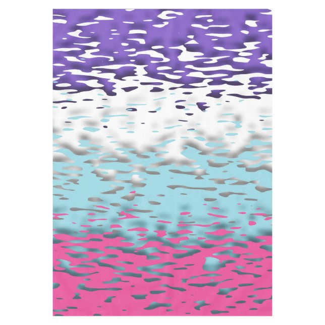 Funky Trippy Ripply Groovy Multisexuelle Pride-Fla Tischdecke (Vorderseite)