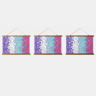 Funky Trippy Ripply Groovy Multisexuelle Pride-Fla Wandteppich Mit Holzrahmen