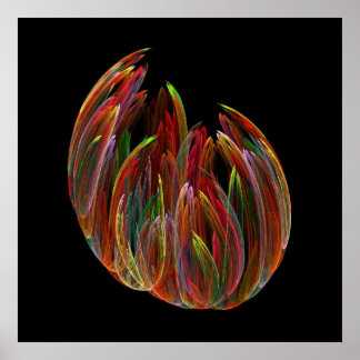 Funky Tulip Print Poster