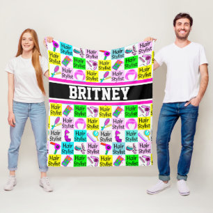 FUNKY UND CHIC PERSONALISIERT HAIR STYLISY FLEECEDECKE