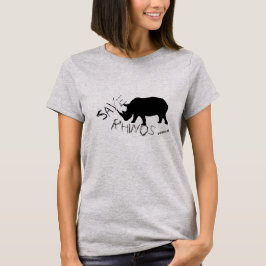 Funky und stilvoll Gerettet Rhinos T - Shirt Top