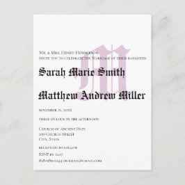 Funky UpBeat Moderne Monogram Wedding Einladung