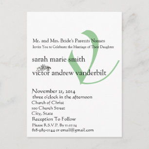 Funky UpBeat Moderne Monogram Wedding Einladung