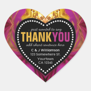 Funky Vielen Dank, dass Sie Abstrakt Schwarz+Weiß- Herz-Aufkleber