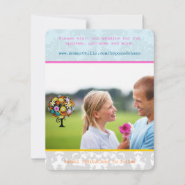 Funky Vintag Damask Foto Wedding Save the Date