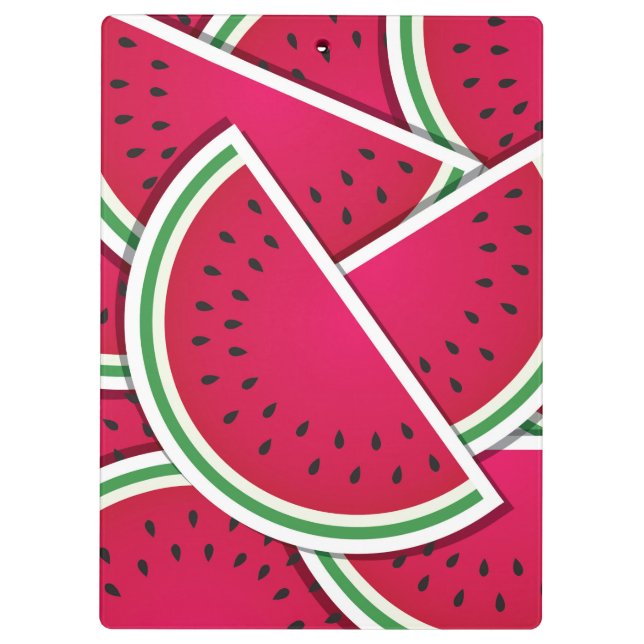 Funky-Wassermelone-Keile Klemmbrett (Rückseite)