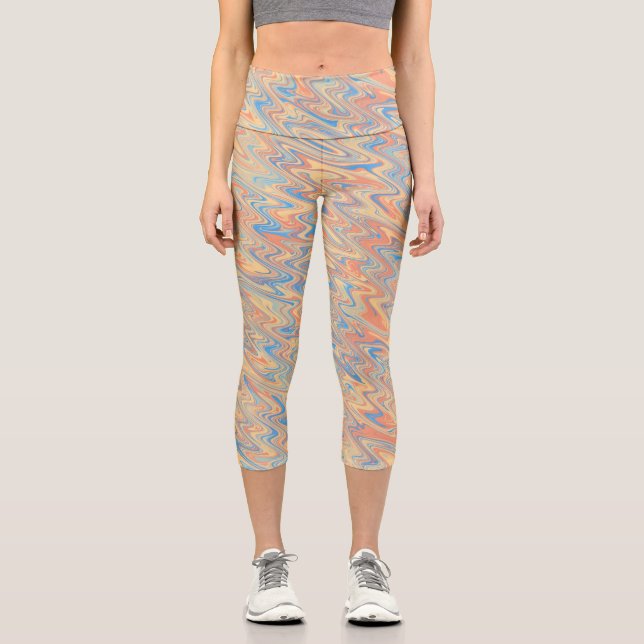 Funky Waves Capri Leggings (Vorderseite)