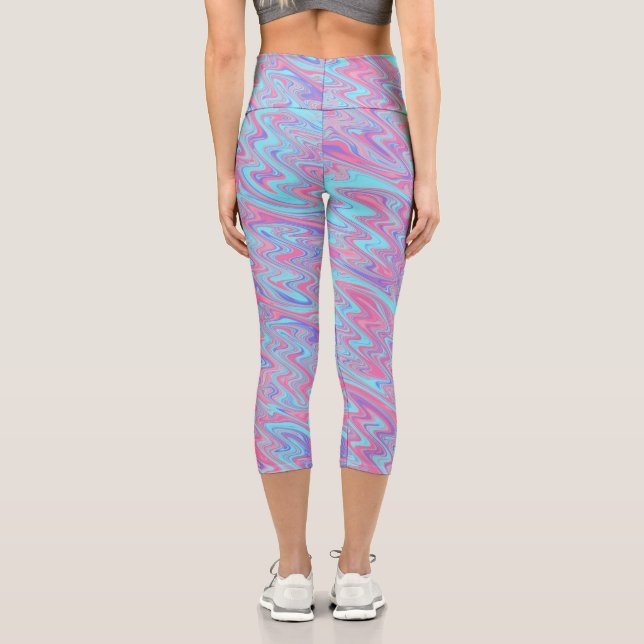 Funky Waves Capri Leggings (Rückseite)