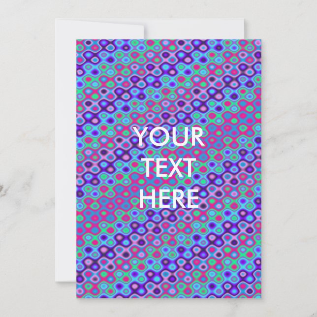 Funky Wavy Neon Blank Einladung (Vorderseite)