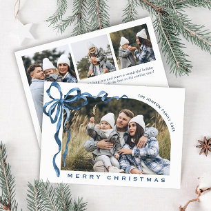 Funky Weihnachten Boho Blaues Schleifenband 4 Foto