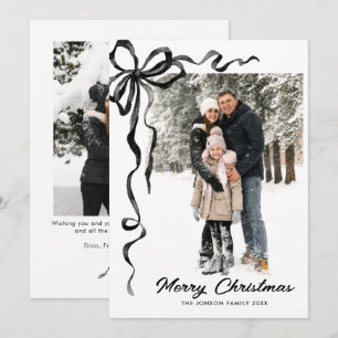 Funky Weihnachten Boho Schwarzes Schleifenband 2 F