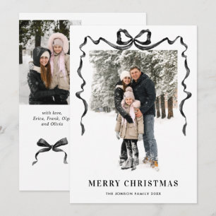 Funky Weihnachten Boho Schwarzes Schleifenband 3 F