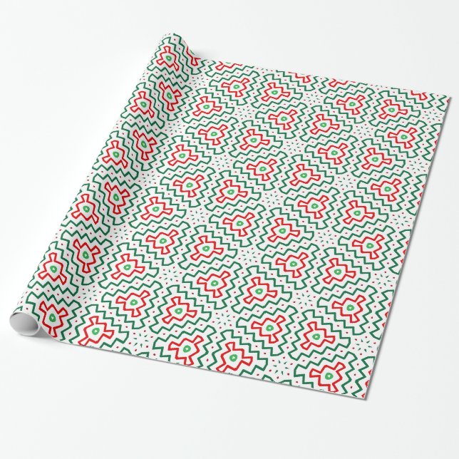 Funky Weihnachten Geschenkpapier (Ungerollt)