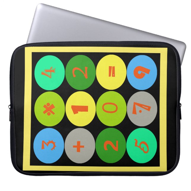 Funky Weird Math Sums Laptop Sleeve (Vorderseite)