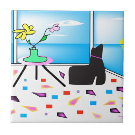 Funky Whimsical Colorful Miami, Grafik Fliese