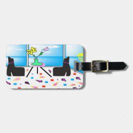 Funky Whimsical Colorful Miami, Grafik Gepäckanhänger