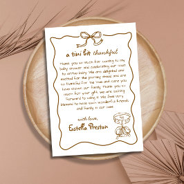 Funky Whimsical Hand Drawn Martini Babydusche Dankeskarte