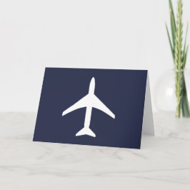 Funky White Flugzeug Pilot Flying Greeting Card Karte