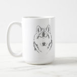 Funky Wolf Head Face Sketch Kaffeetasse<br><div class="desc">Funky Wolf Head Face Sketch Coffee / Tea Tasse Cup zu Ihrer Zuhause / Office Trinkbehälter Kollektion hinzuzufügen. Eine coole Geschenk-/Geschenkidee für alle,  die individuelle Designelemente,  positive Vibes,  Wölfe,  Wildtiere und Natur Liebe etc.</div>