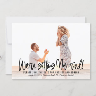 Funky Writing Editable Color Save The Date Karte