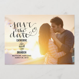 Funky Writing - Holz Save The Date