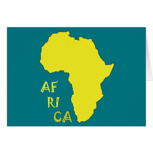 Funky Yellow Africa Map (Vorderseite (Horizontal))