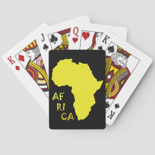 Funky Yellow Africa Map Spielkarten