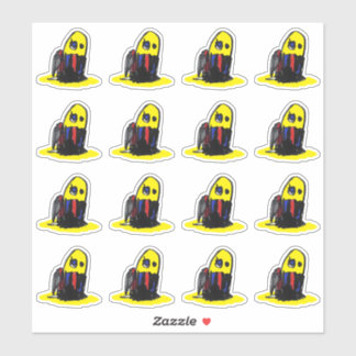 Funky Yellow Man - Custom Cut Vinyl Stickers Aufkleber