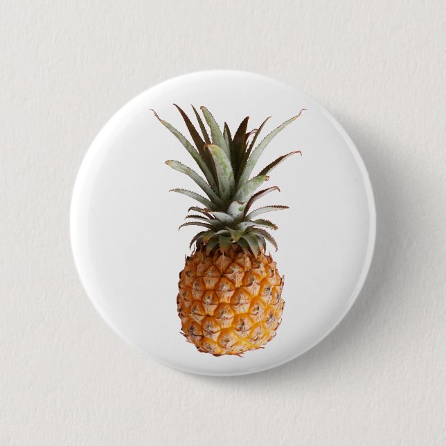 Funky Yummy Ananas-Knopf-Button Button (Vorderseite)
