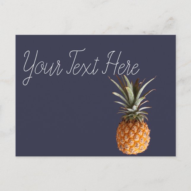 Funky Yummy Pineapard Postcard Postkarte (Vorderseite)
