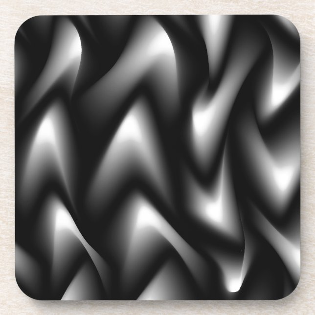Funky Zebra Abstrakt Black und White Getränkeuntersetzer (Vorderseite)