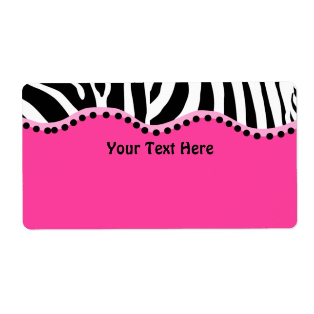 Funky Zebra Avery Label (Vorne)