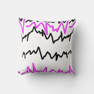Funky Zick-Zack-Linien-Muster-Kissen Kissen