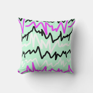 Funky Zig Zag Linien Muster Kissen Bezug