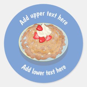 Funnel Cake Graphic - Fairground & Park Favorite C Runder Aufkleber