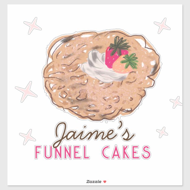 Funnel Cakes Food Truck Baker Business Aufkleber (Blatt)
