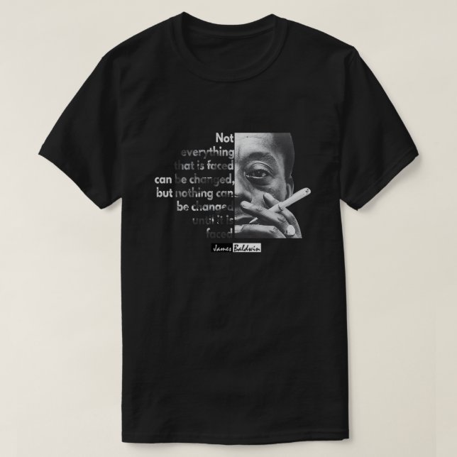 Funniest James Baldwin Protest Geschenk Musik Fans T-Shirt (Design vorne)