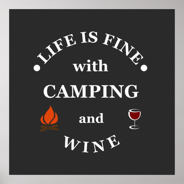 Funnt Camping und Redewendungen Poster (Vorne)