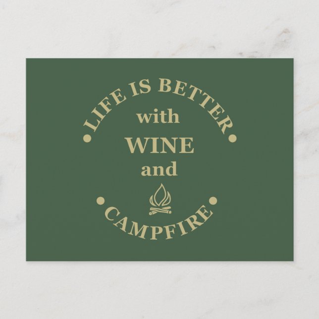 Funnt Camping und Redewendungen Postkarte (Vorderseite)