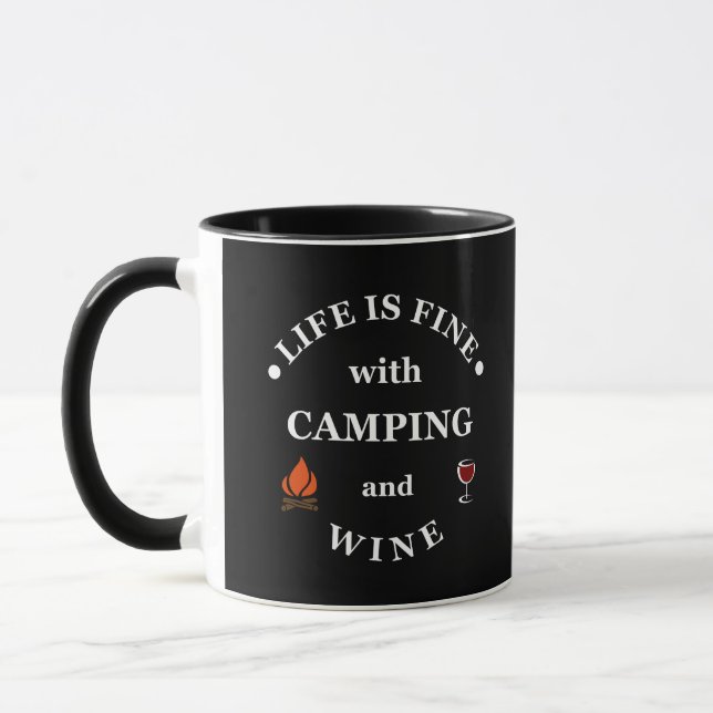 Funnt Camping und Redewendungen Tasse (Links)