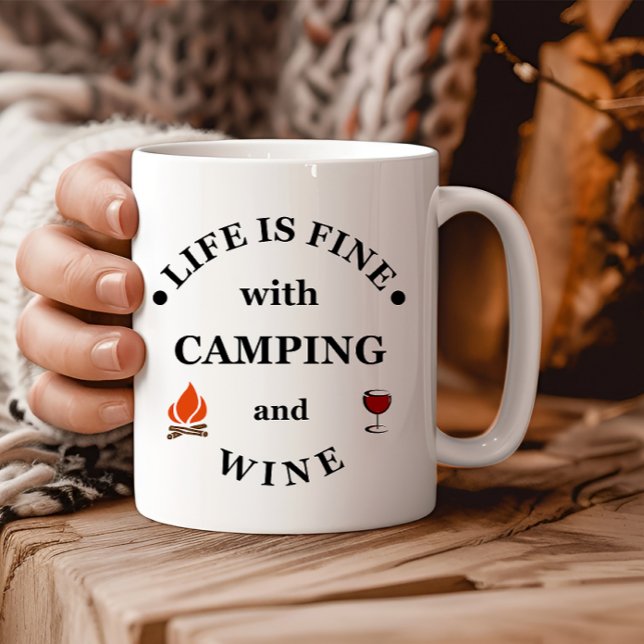 Funnt Camping und Redewendungen Tasse (Von Creator hochgeladen)
