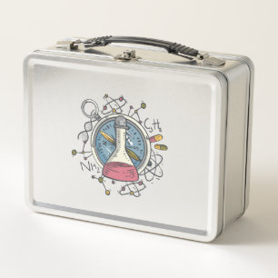 Funny С Hemistry Science Puff Metall Brotdose