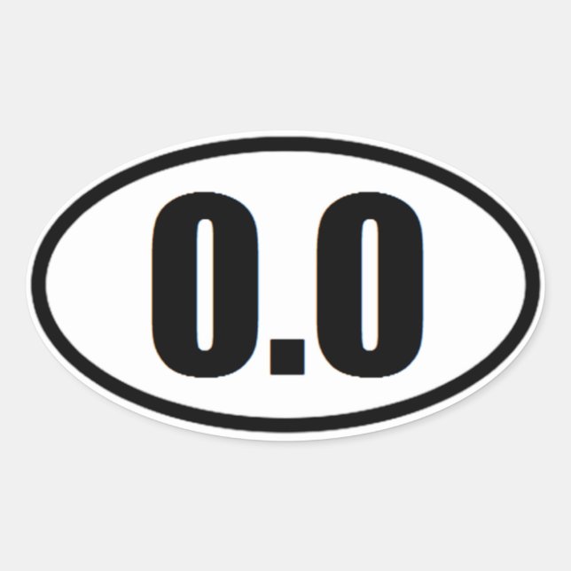 Funny 0.0 runner Aufkleber (Vorderseite)