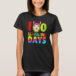 Funny 100 Llamazing Days Llama Lehrer 100th Day O T-Shirt